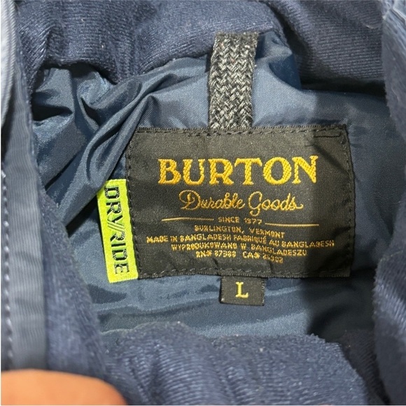 Burton Boys Dubloon Navy snowboarding ski winter coat jacket size large - Picture 10 of 12